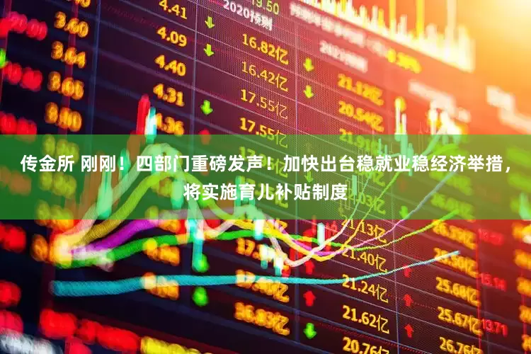 传金所 刚刚！四部门重磅发声！加快出台稳就业稳经济举措，将实施育儿补贴制度